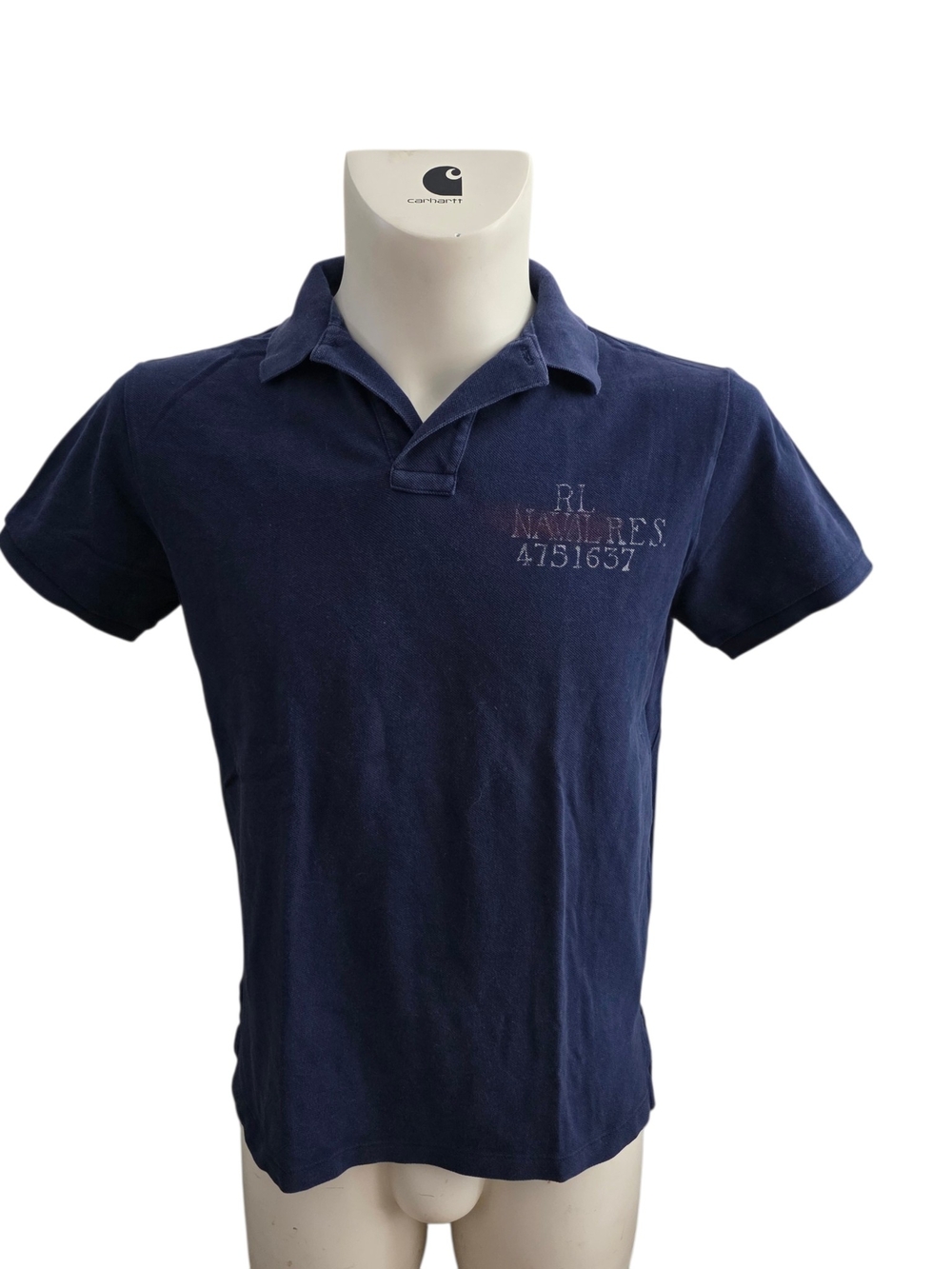 Polo by Ralph Lauren Naval Res Flag Pique Polo Shirt Navy M